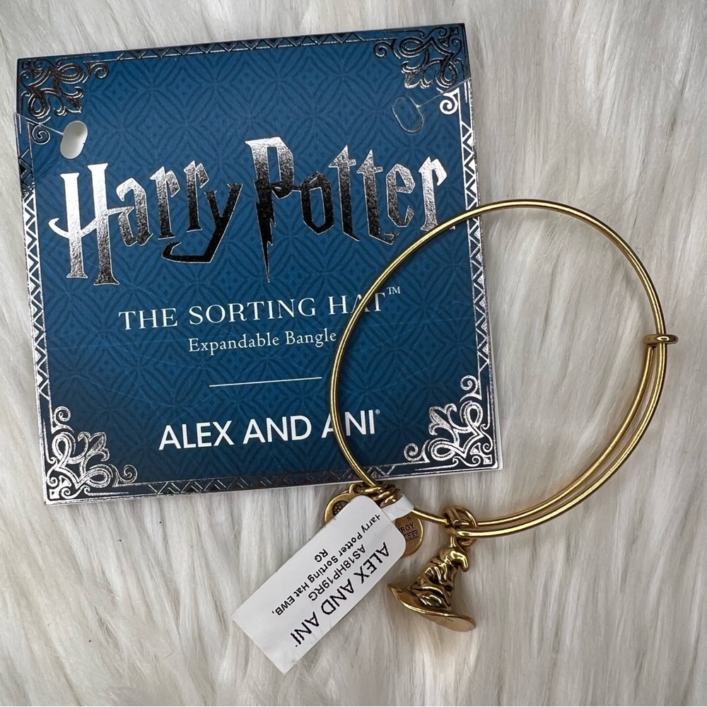Alex and Ani Harry Potter Sorting Hat Rafaelian Gold Charm Bangle Bracelet - Picture 1 of 2
